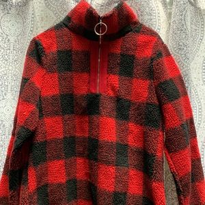 NWOT Small Buffalo Check PlaidFleece Pullover